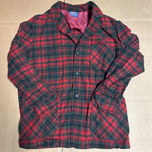 Pendleton Pure Virgin Wool Shirt Men Medium Long Sleeve Red‎ Plaid 3 Button Up